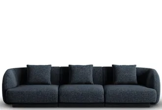 BLOOMINGLOFT 3-Sitzer Design Sofa Tulum mit Chenille-Bezug