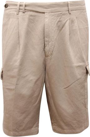 PT01 O6380 Bermuda Stretch Katoenen Shorts - Heren - Korte Broeken - Beige - XL - Katoen - Korte Broeken
