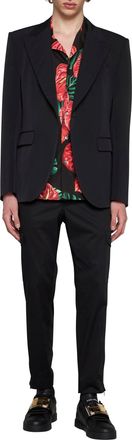 Dolce & Gabbana Mens Blazer Sicilia Black Technical Fabric Polyester Jacket