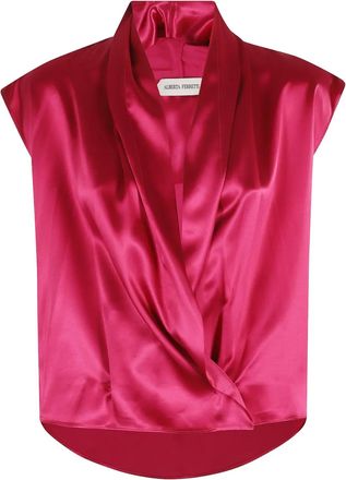 Alberta Ferretti Top a portafoglio - Rosa