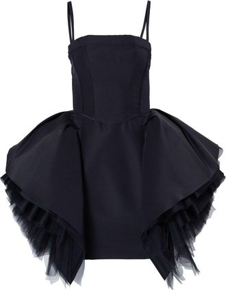 Carolina Herrera ruffled-tulle silk dress - women - Silk - 4 - Black