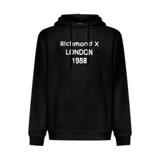 John Richmond Hoodies, male, Black, Size: XS X London 1988 Hoodie