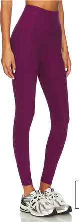 Beyond Yoga Caught In The Midi Legging In Aubergine-Beet