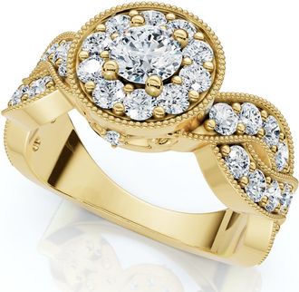 Pompeii3 1Ct TW Wendy Diamond Engagement Ring 10k Gold Lab Grown