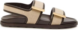 Tod's Canvas and Leather Sandals - Beige - 41 (IT41 / UK8)
