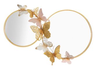 Charme 1921 Double Butterfly Wall Mirror Pink cm 81x3x52.5