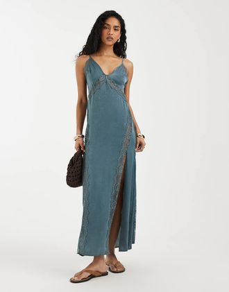 Free People sottoveste Some Kind Of Love Maki blu
