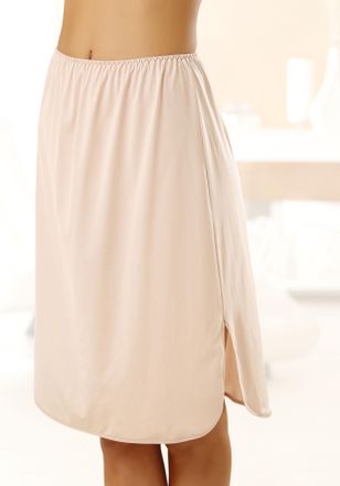 Nuance Unterrock NUANCE, Damen, Gr. 32/34, beige (puder), Obermaterial: 90% Polyamid, 10% Elasthan, Basic, R&ouml;cke Unterrock, aus fliessendem Material f&uuml;r eine