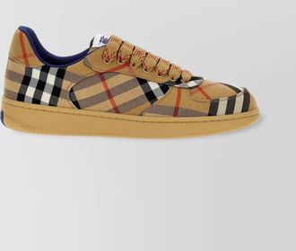 Burberry round toe terrace check sneakers