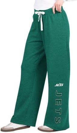 G-III 4Her by Carl Banks Womens G-III 4Her by Carl Banks Green New York Jets Field Wide Leg Sweatpants at Nordstrom, Size Xx-Large