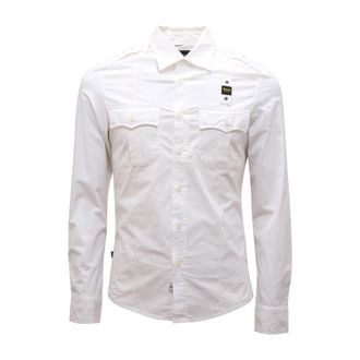 Blauer Blauw Shirt Model Camicia - Heren - Casual Overhemden - Wit - S - Overhemden