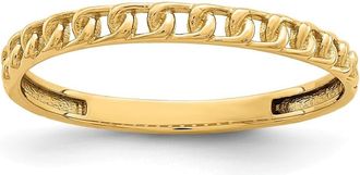 Diamond2Deal 14k Yellow Gold Link Design Ring
