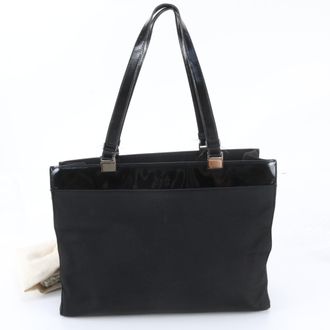 Gucci Black Leather Nylon Handbag Shoulder Bag Tote Bag (Pre-Owned)