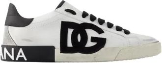 Dolce & Gabbana Leather sneakers - Heren - Sneakers - Wit - 40 EU - Leer - Schoenen