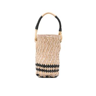 Alysi Handbags, female, Beige, Size: ONE SIZE Raffia Mini Bag