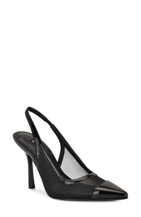 Nine West Jermain Slingback Pointed Toe Pump in Black at Nordstrom, Size 10.5