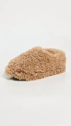 Apparis Womens Misha Bouclette Slippers In Camel