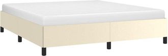 vidaXL Estructura De Cama Sin Colch&oacute;n Cuero Sint&eacute;tico Crema 180x200 Cm Vidaxl