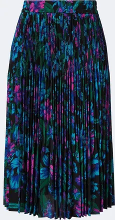 Gucci Floral pliss&eacute; silk cr&ecirc;pe de chine midi skirt