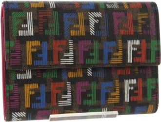 Fendi Pre-owned Wallets, female, Multicolor, Size: ONE SIZE Pre-owned Canvas Wallet