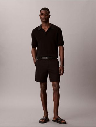 Calvin Klein Mens Cotton Stretch Straight Shorts - Black - 29