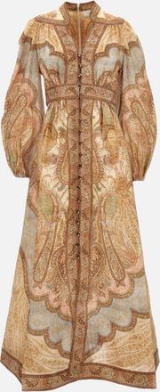 Zimmermann Multicolor Printed Long Dress