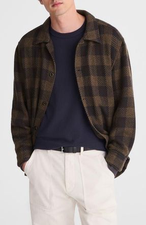 Madewell Twill Shirt Jacket in Gradient Plaid at Nordstrom, Size Large