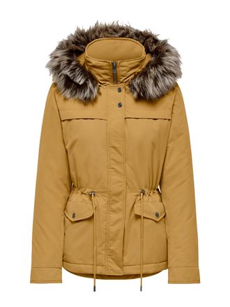 Only Parka ONLY ONLNEWSTARLINE AW PARKA CC OTW, Damen, Gr. S (36), gelb (mustard gold), Web, Obermaterial: 92% Polyester, 8% Nylon, unifarben, Jacken Parka