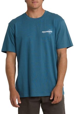 Billabong Single Fin Graphic T-Shirt in Real Teal at Nordstrom, Size Xx-Large