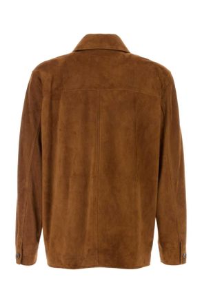 Saint Laurent Mens Poche Jacket Brown Lamb