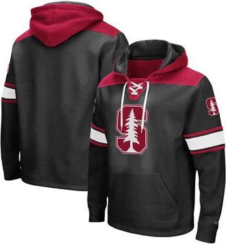Colosseum Mens Colosseum Black Stanford Cardinal 2.0 Lace-Up Pullover Hoodie at Nordstrom, Size Xx-Large
