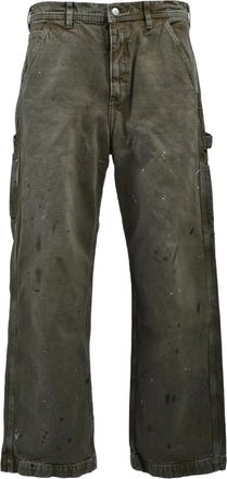 Enfants Riches Deprimes washed carpenter trousers - Green