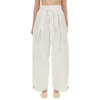 Jil Sander Wide Trousers, female, White, Size: S Trouser 68 AW 28
