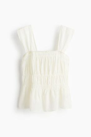 H&M Draped Top in Cream at Nordstrom, Size Xx-Small