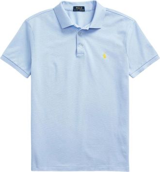 Ralph Lauren Slim-Fit Stretch Piqu&eacute; Polo - Heren - Polos - Blauw - M - Katoen - Tops