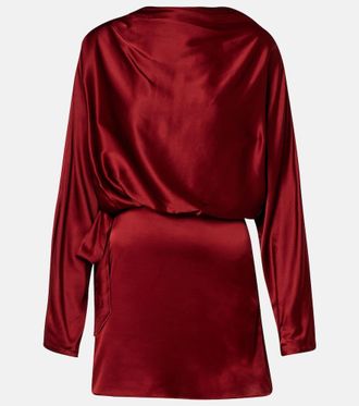 Staud Phoebe silk-blend satin minidress