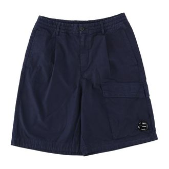 C.P. Company C.p. Company - Micro-Reps Boxy Lens Shorts - Heren - Korte broeken - Blauw - Maat: XL Katoen