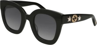 Gucci Rechthoekige Oversized Zonnebril - unisex - Zonnebrillen - Zwart - ONE Size - Accessoires