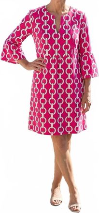 Jude Connally Kerry Grand Chains Dress In Pink & White