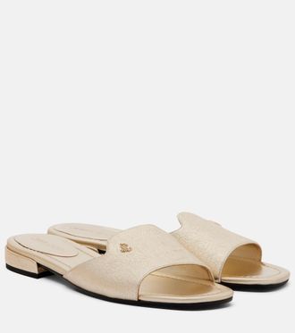 Jimmy Choo London Sandalias Dina de piel metalizada