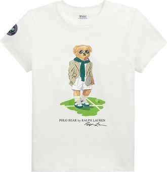 Polo Ralph Lauren x Wimbledon Polo Bear T-shirt - women - Cotton - S - White