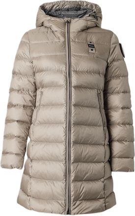 Blauer Americane Long Horizontal Quilting Padded Down Jacket