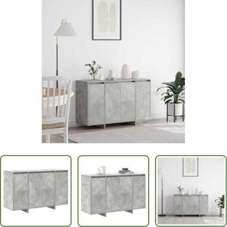 vidaXL Credenza grigio cemento - Credenza Grigio cemento 120 x 41 x 75 cm Legno multistrato