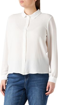 Jacqueline de Yong Womens Jdybrooke L/S Shirt WVN Noos Blouse, Cloud Dancer, 16 UK
