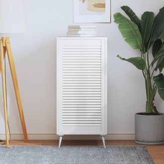 vidaXL Puerta De Armario De Lamas Madera Pino Blanco 99,3x49,4 Cm Vidaxl