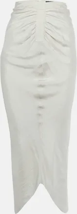 Emporio Armani Grey Silk Asymmetric Skirt