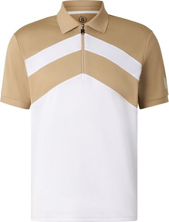 Bogner Cuno functional short-sleeved top for men - Beige/white - XXL