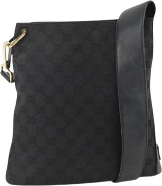 Gucci Pre-owned Vintage GG Canvas Schoudertas - Dames - Vintage Schoudertas - Zwart - ONE Size - Leer - Vintage
