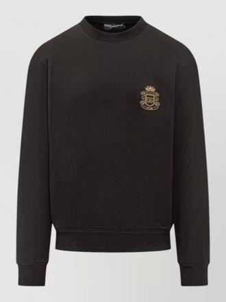 Dolce & Gabbana heraldic patch cotton sweatshirt