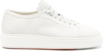 Santoni Witte leren casual sneakers - Dames - Sneakers - Wit - 41 EU - Leer - Schoenen